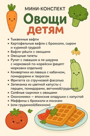Постер товара: Мини-конспект «Овощи детям»