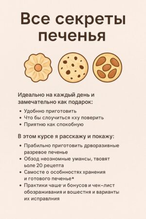 Постер товара: Курс «Все секреты печенья»