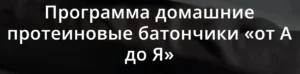 Постер товара: Домашние протеиновые батончики «от А до Я»