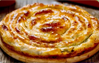 Изображение товара: Греческий мясной пирог с сырной заливкой из теста фило